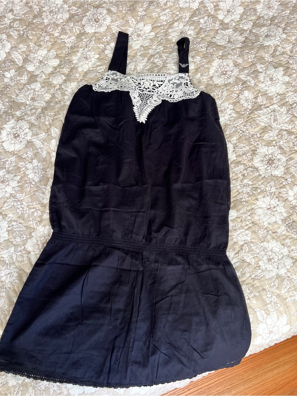 Armani Junior Dress with White Lace Accents
